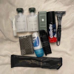 Emirates business class BVLGARI toiletry bag